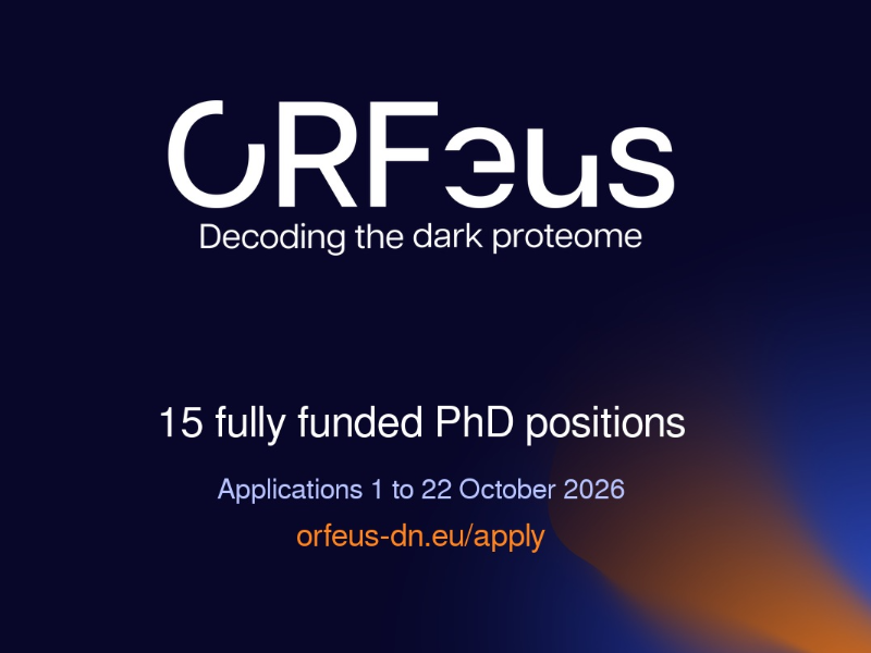 Fifteen fully funded PhD positions in ORFeus, a Marie Skłodowska-Curie Actions Doctoral Network